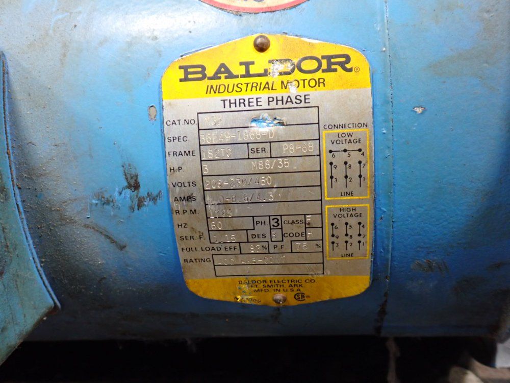 Baldor 3 Hp Motor - M3b
