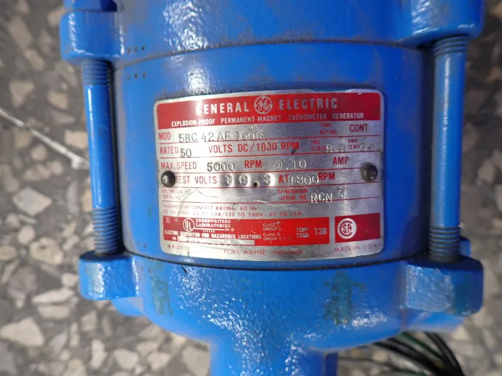 General Electric Tachometer Generator - Sbc 42af 1008
