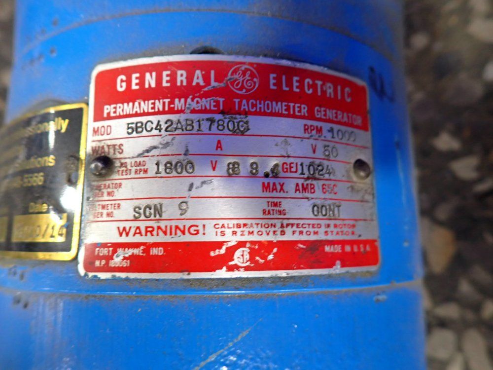 General Electric Tachometer Generator - Sbc42ab780c
