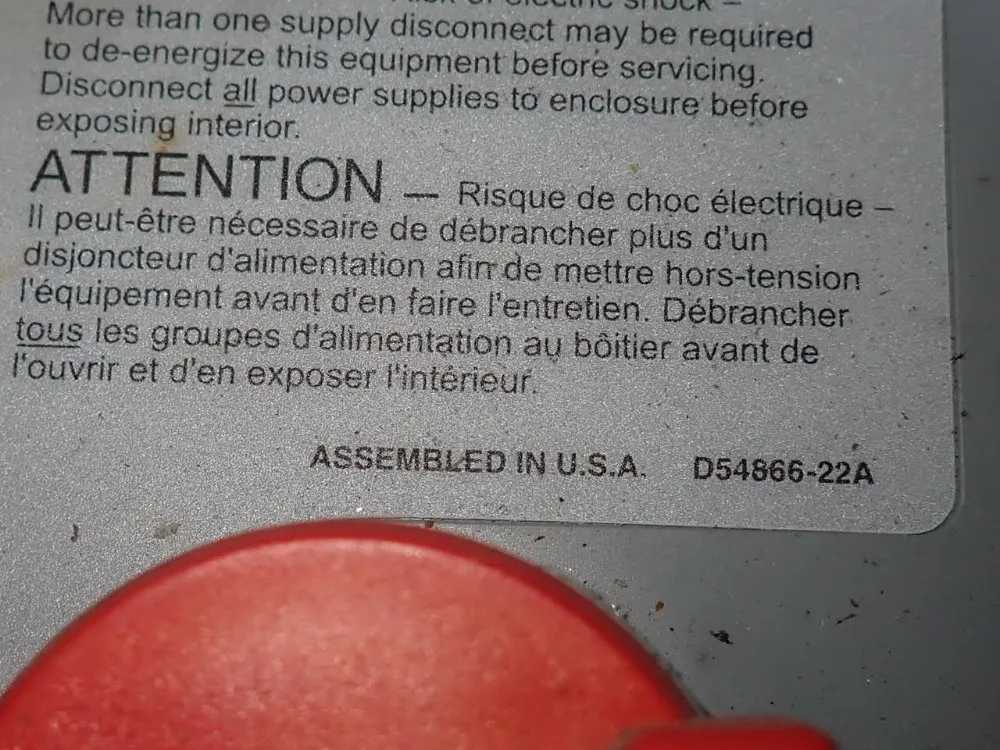 Hubbell 30 Amps Disconnect Switch - Hblds3vfd