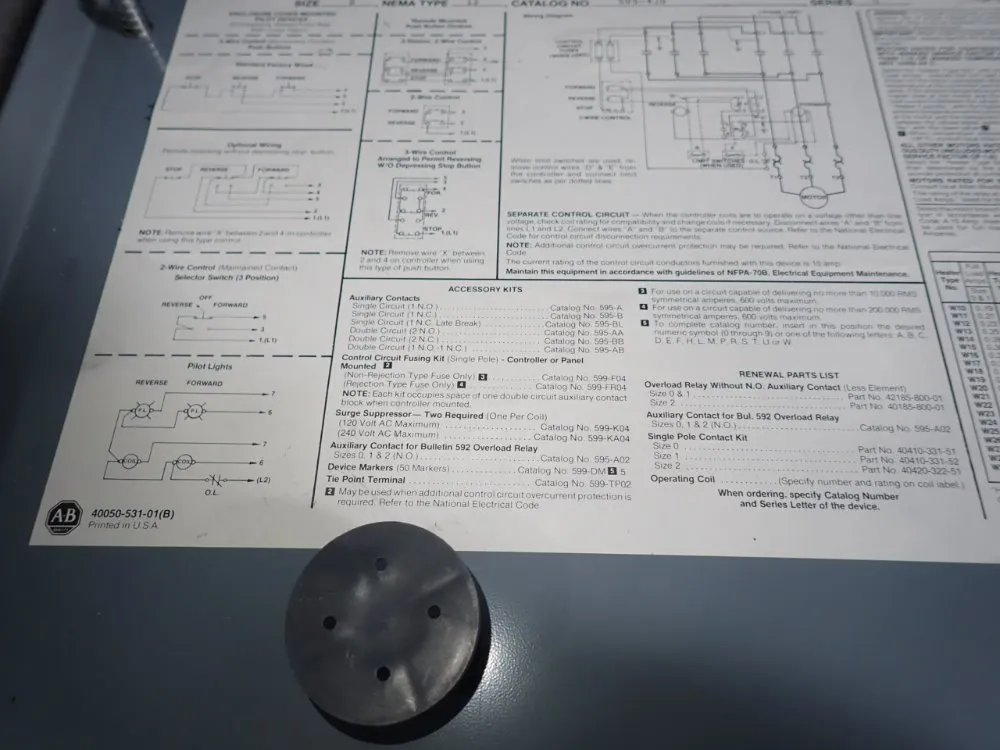 Allen Bradley 12" X 14" X 6" Electrical Enclosure - 505-ajd