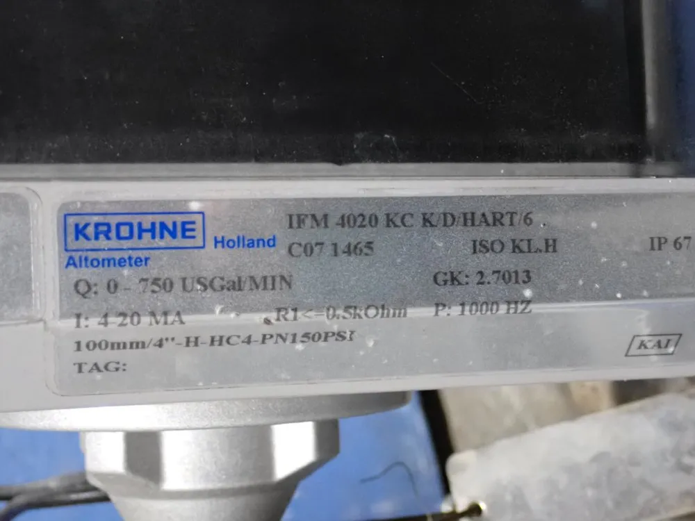Krohne 4" Flow Meter - Ifc020d