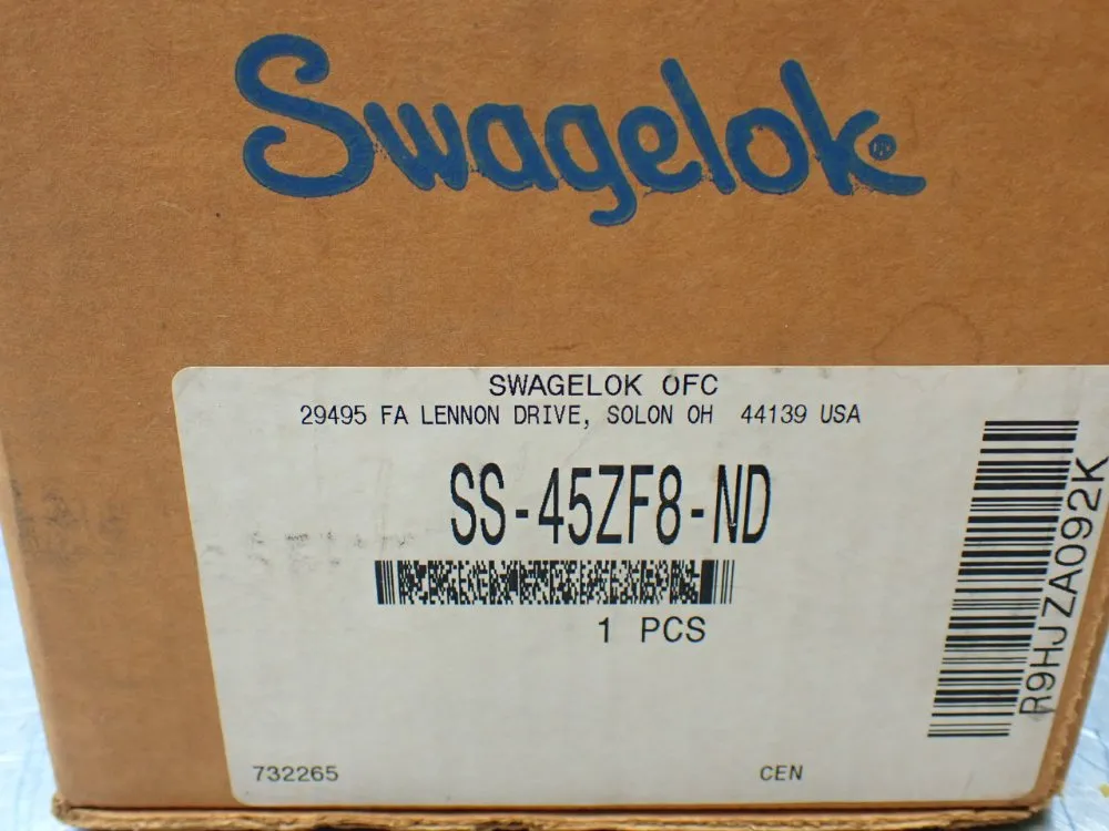 Swagelok Stainless Steel 1-piece 40 Series 5-way Ball Valve - Ss-45zf8-nd