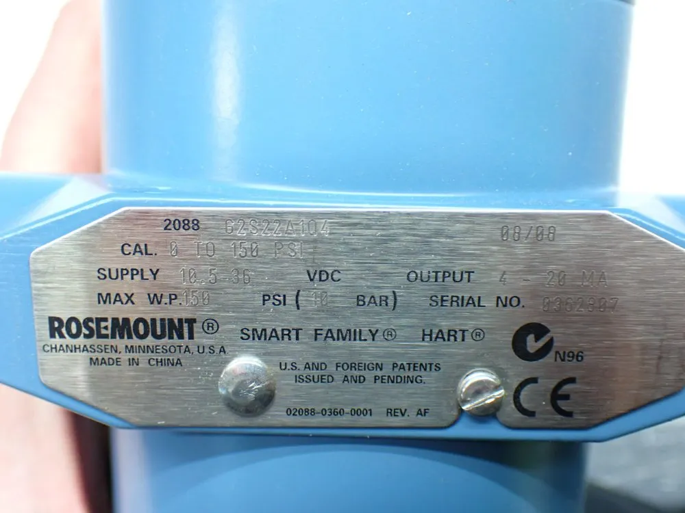 Rosemount 0-150psi Gage And Absolute Pressure Transmitter - 2088g2s22a104