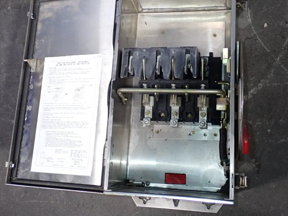 Westinghouse 100 Amp / 600 Vac S/s Non Fusible Disconnect - Whun363