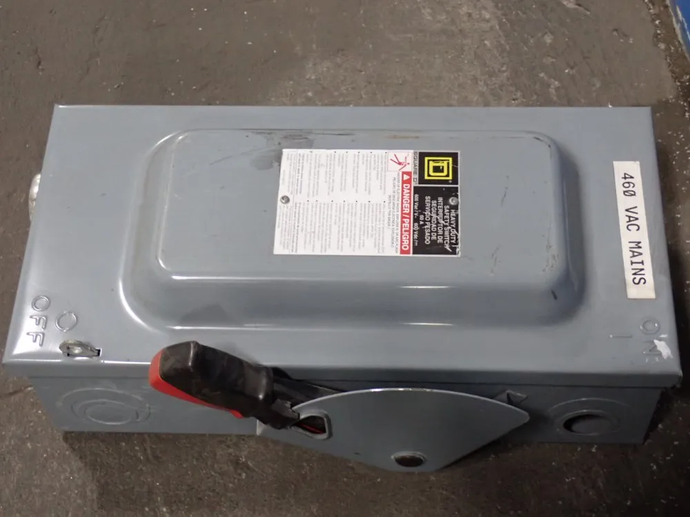 Square D 60 Amp / 600 Vac Fusible Disconnect - H362