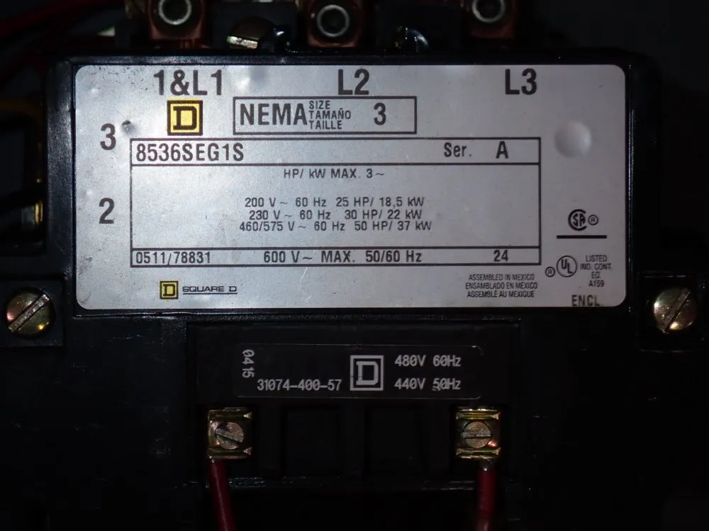 Square D Size 3 Starter - 8536seg1s