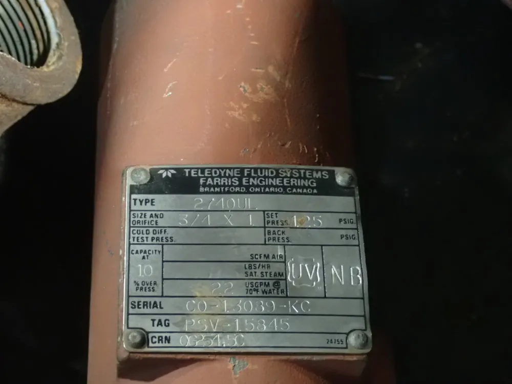 Teledyne, Hydroseal, U.s.valve Pressure Relief Valve, Check Valve