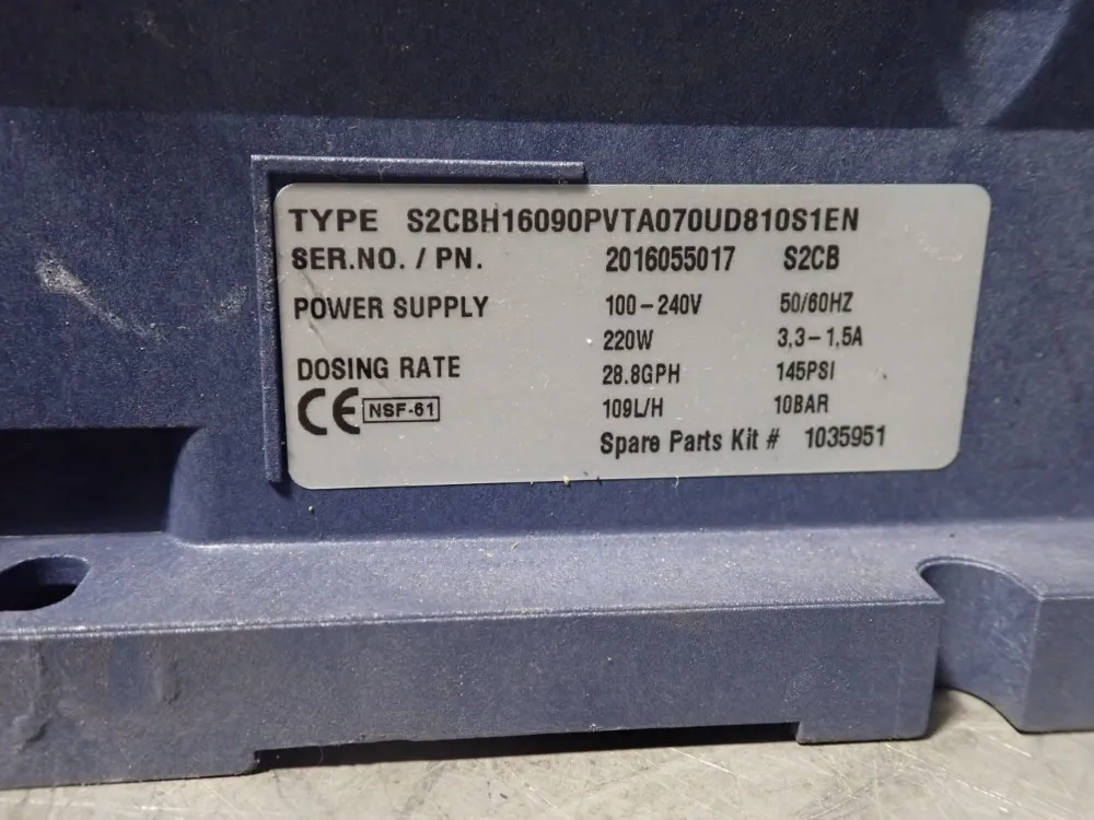Prominent Metering Pump - S2cbh16090pvta070ud810s1en