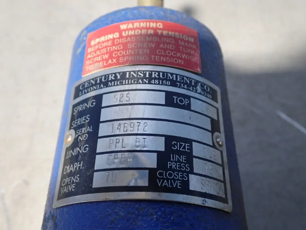 Century Instrument Diaphragm Valve