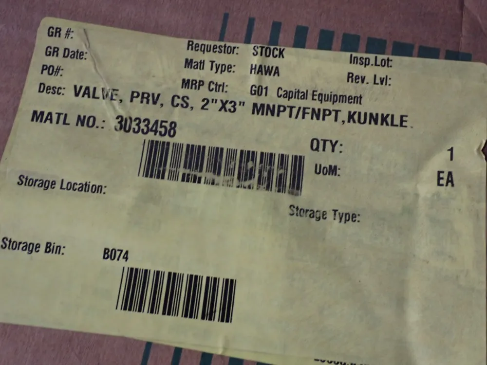 Kunkle Pressure Relief Valve