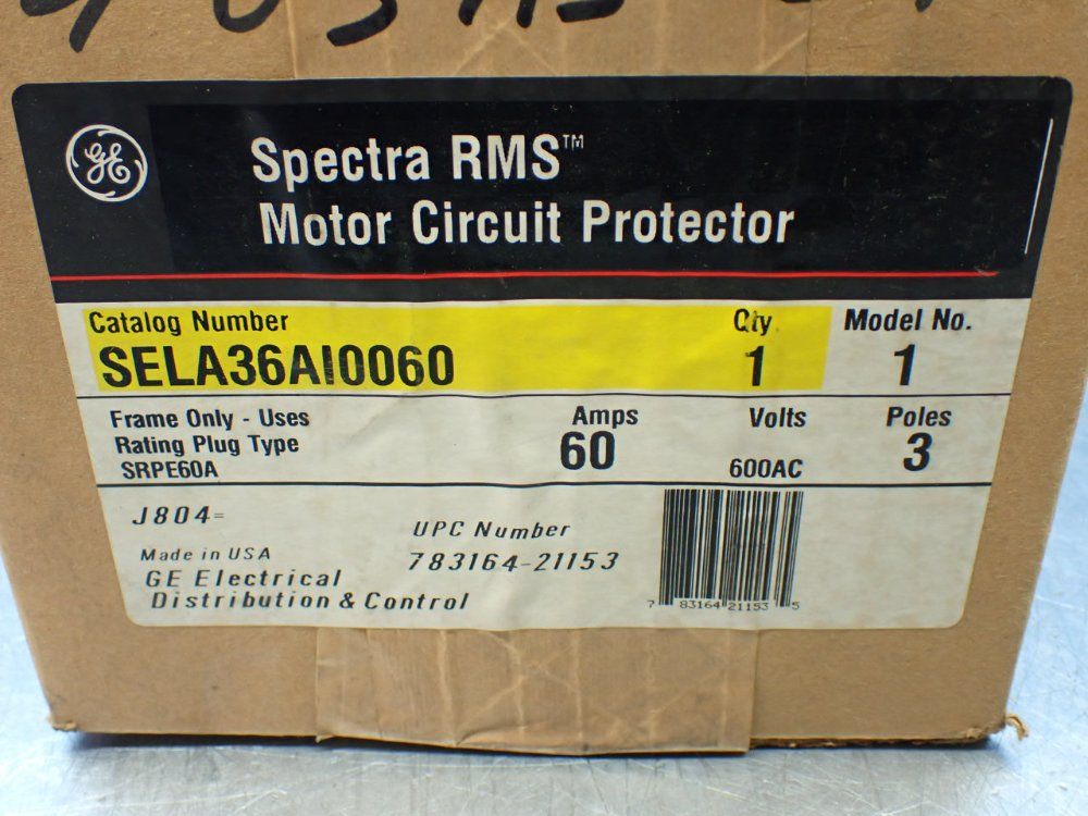 General Electric Spectra Rms Motor Circuit Protector - Sela36ai0060
