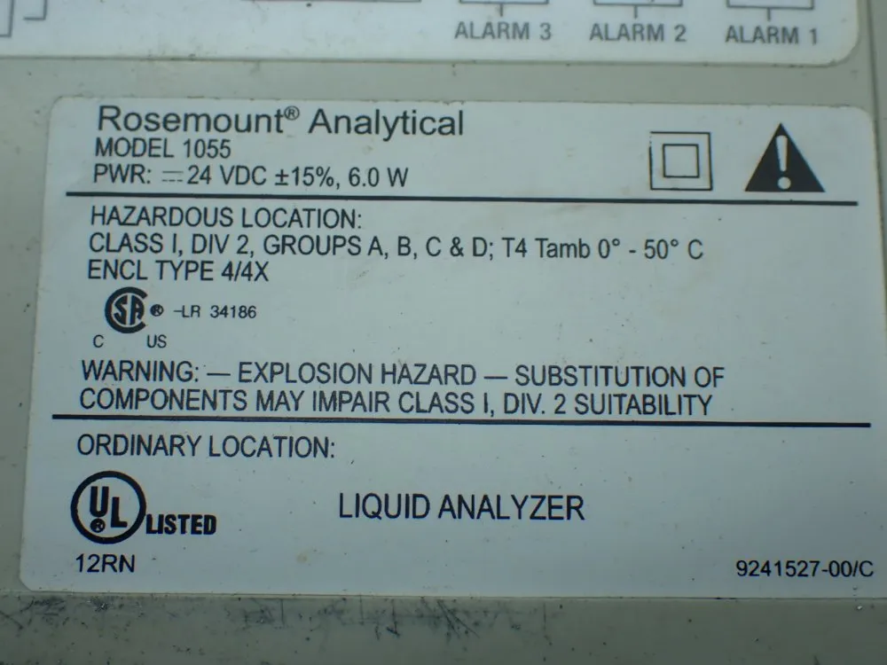 Rosemount Dual Contacting Conductivity Liquid Analyzer - 1055-02-10-20-30-68