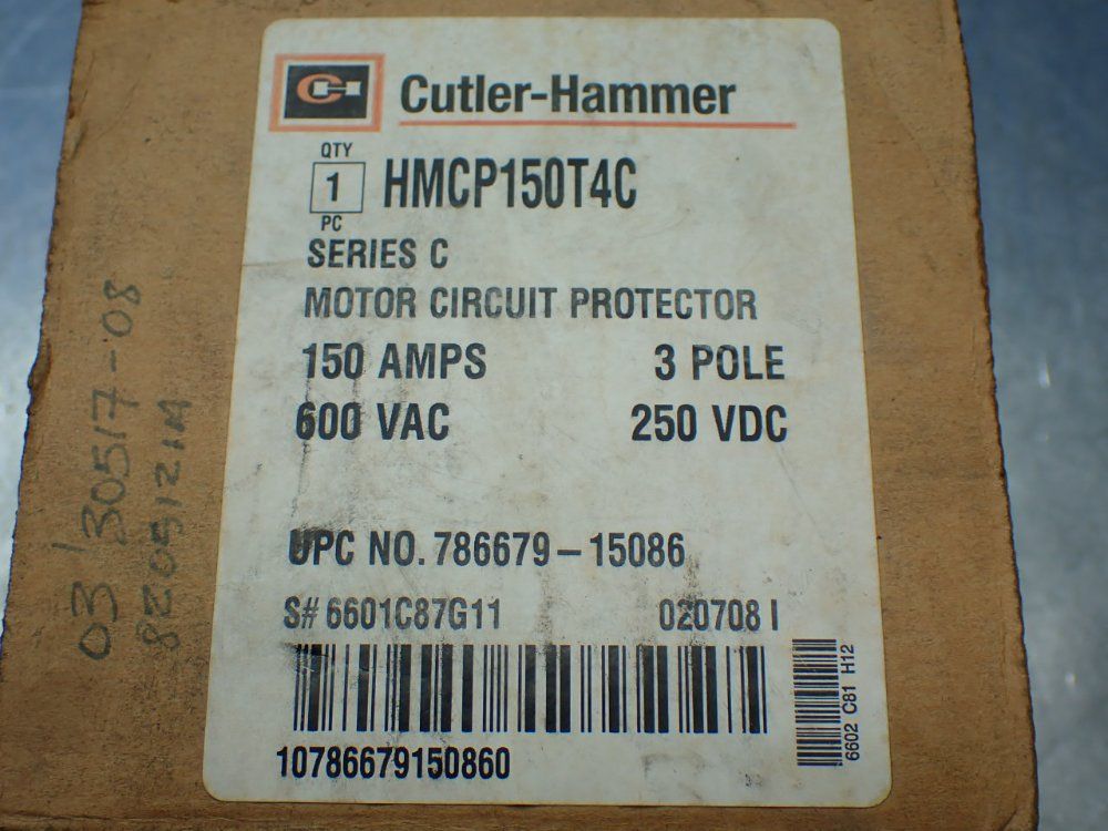 Cutler-hammer Motor Circuit Protector. - Hmcp150t4c