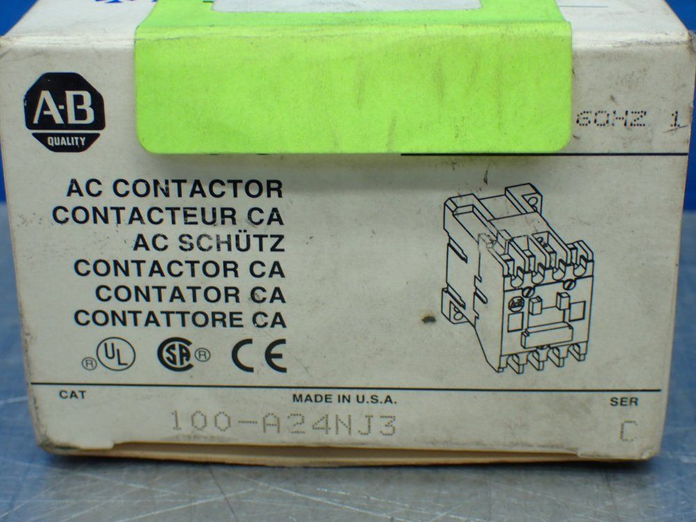 Allen-bradley Ac Contactor - 100-a24nj3
