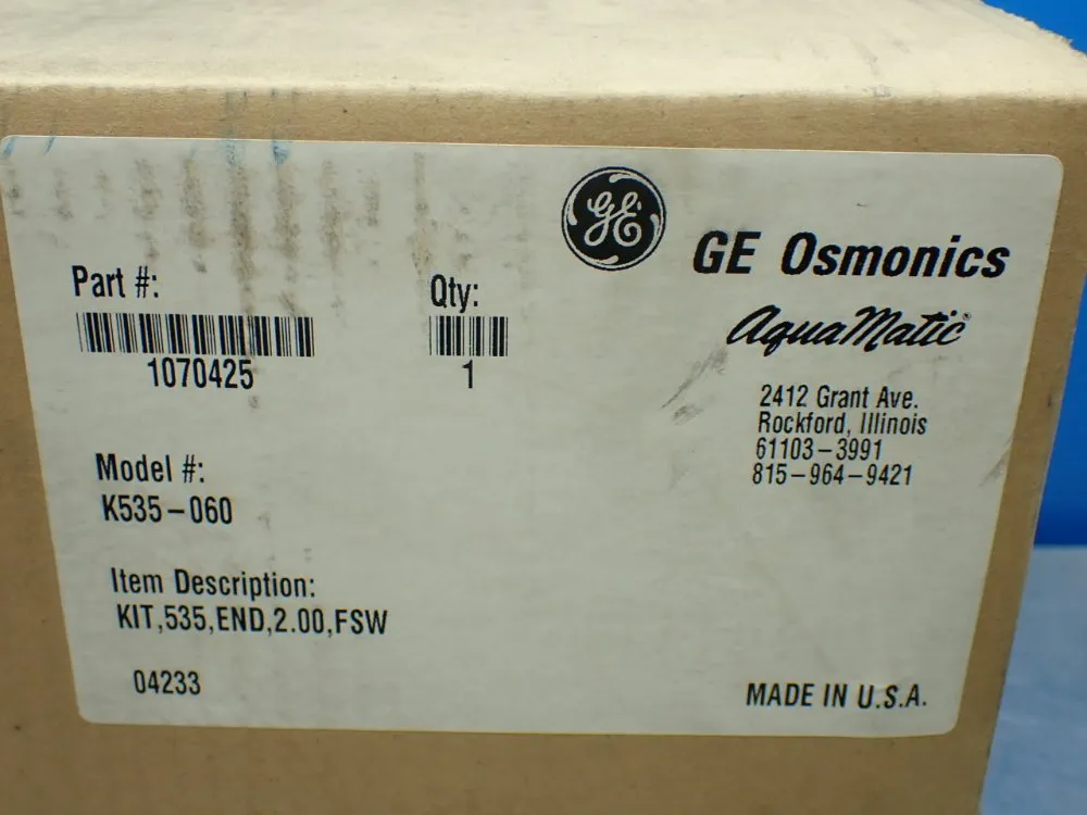 Ge Osmonics Aquamatics Solenoid Valve - K535-x210-14000