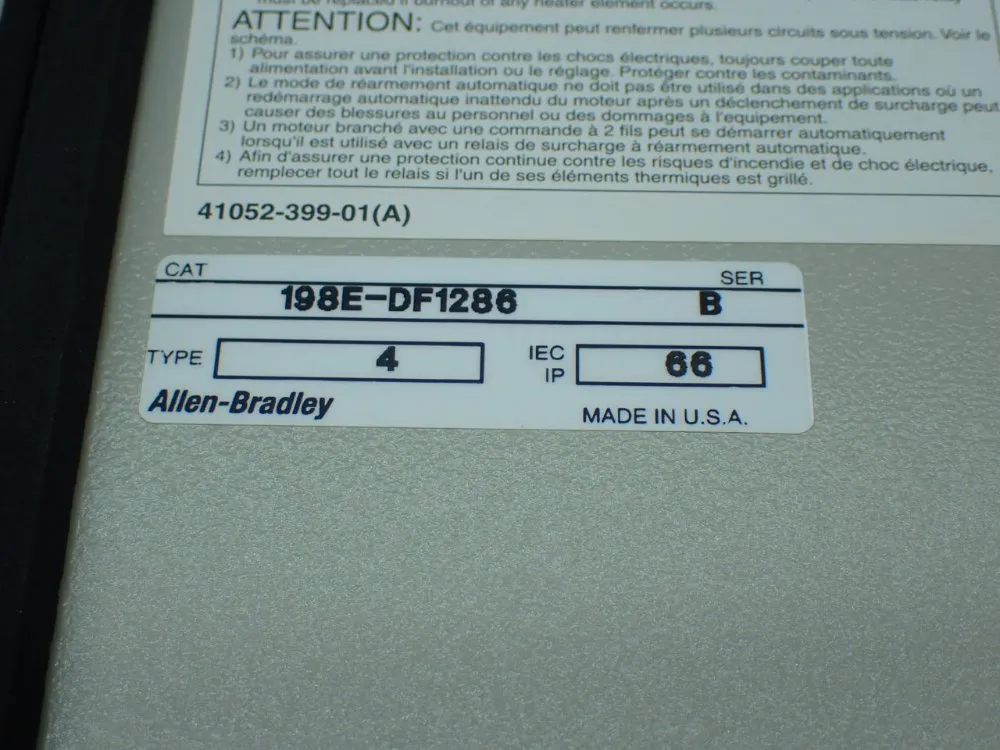 Allen-bradley Non-reversing Starter W/ Enclosure - 109-c16fba1g-3-6p