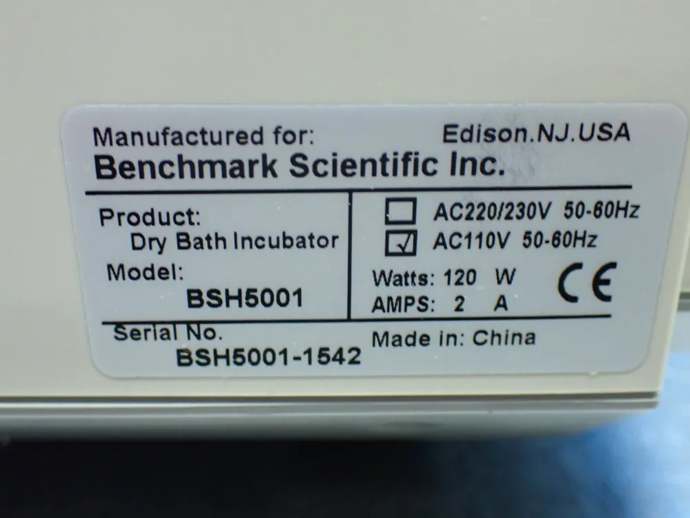 Benchmark Scientific Dry Bath Incubator - Bsh5001