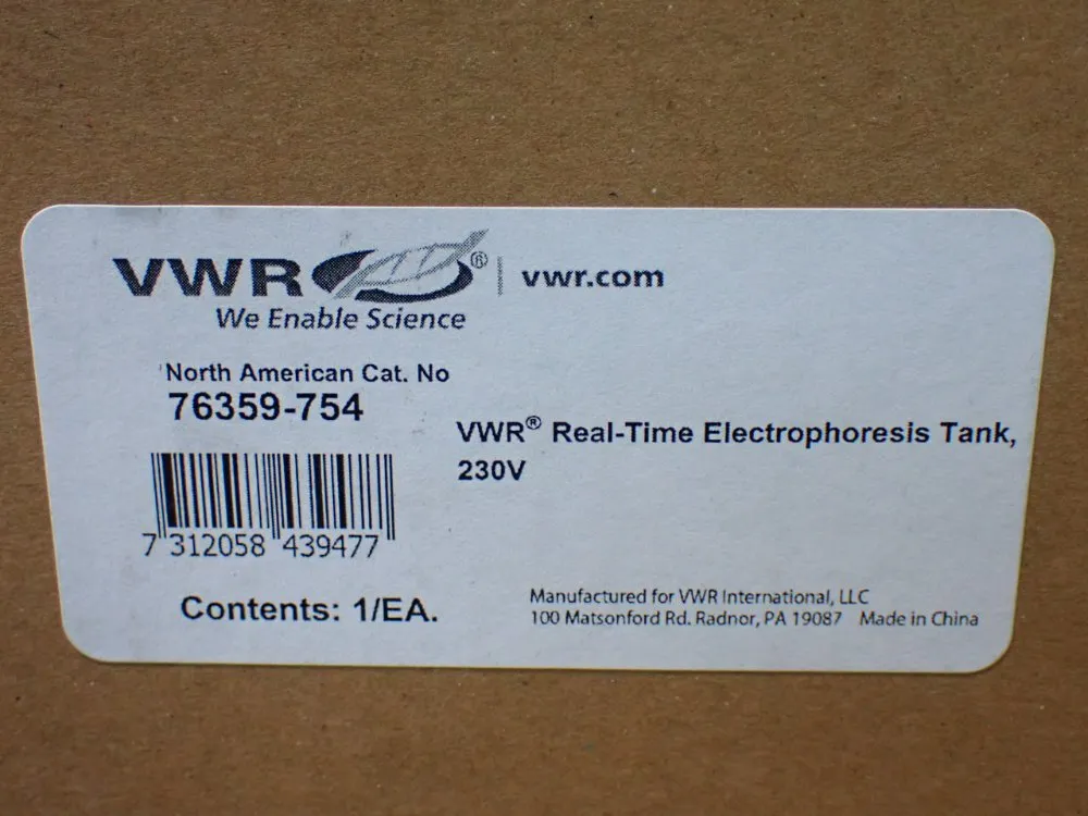 Vwr Real-time Elctrophoresis Tank System - 76359-754