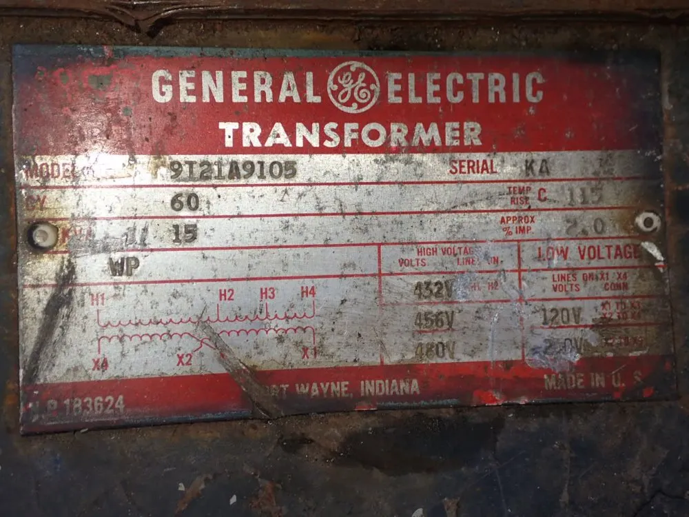 General Electric 15 Kva Transformer - 9t21a9105