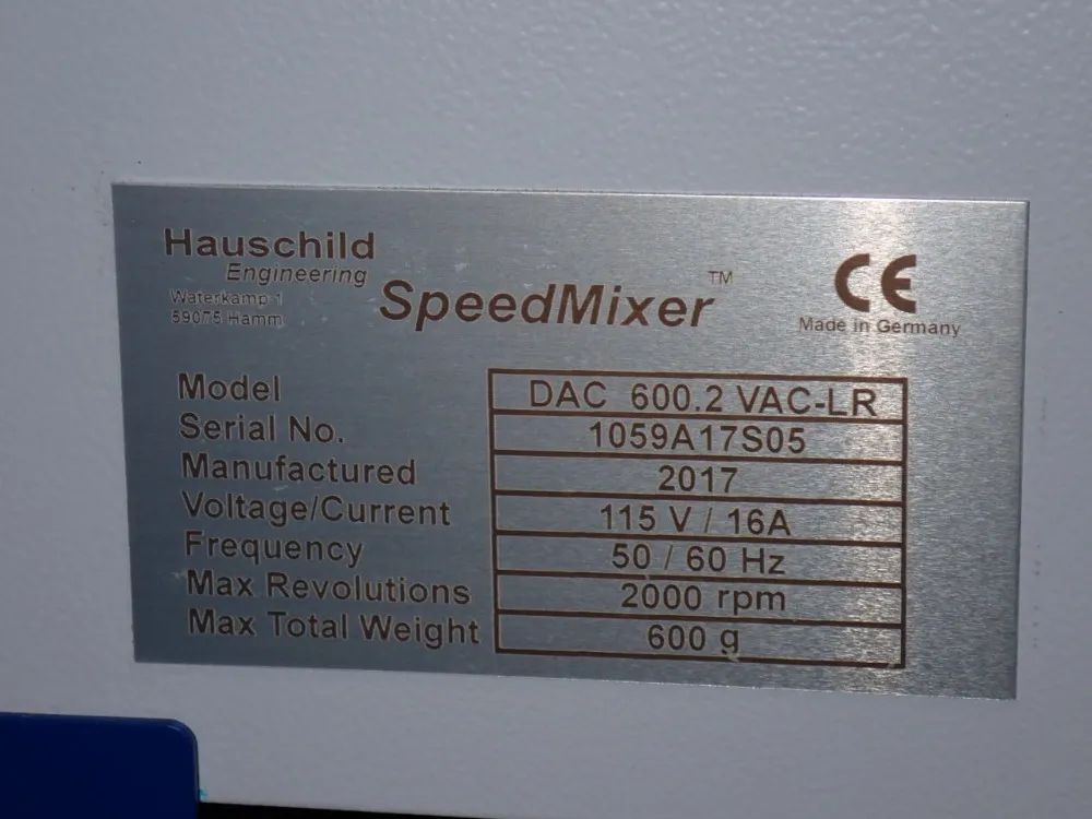 Hauschild Speed Mixer - Dac 600.2 Vac-lr