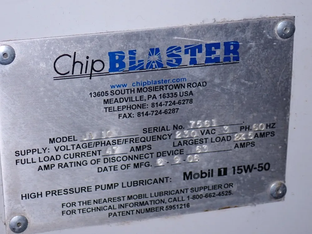 Chip Blaster High Pressure Volume Coolant System - Jv10