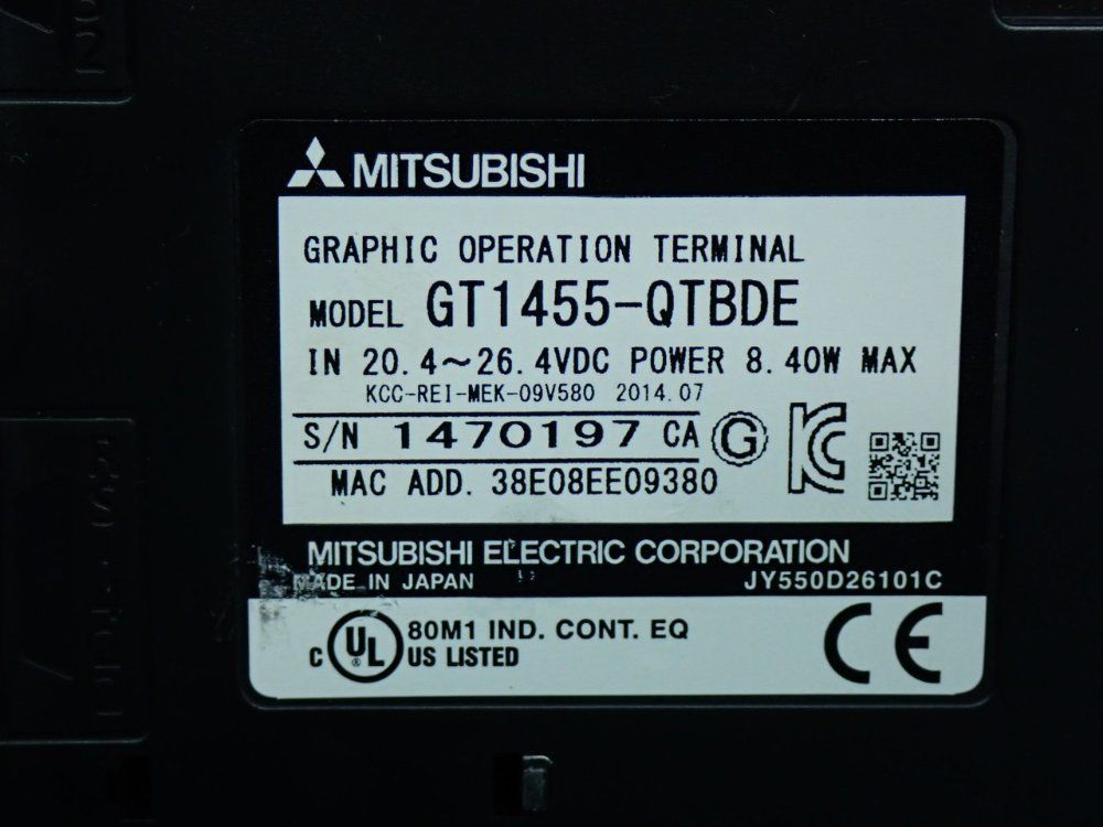 Mitsubishi Electric Got1000 Graphic Operation Touch Panel - Gt1455-qtbde