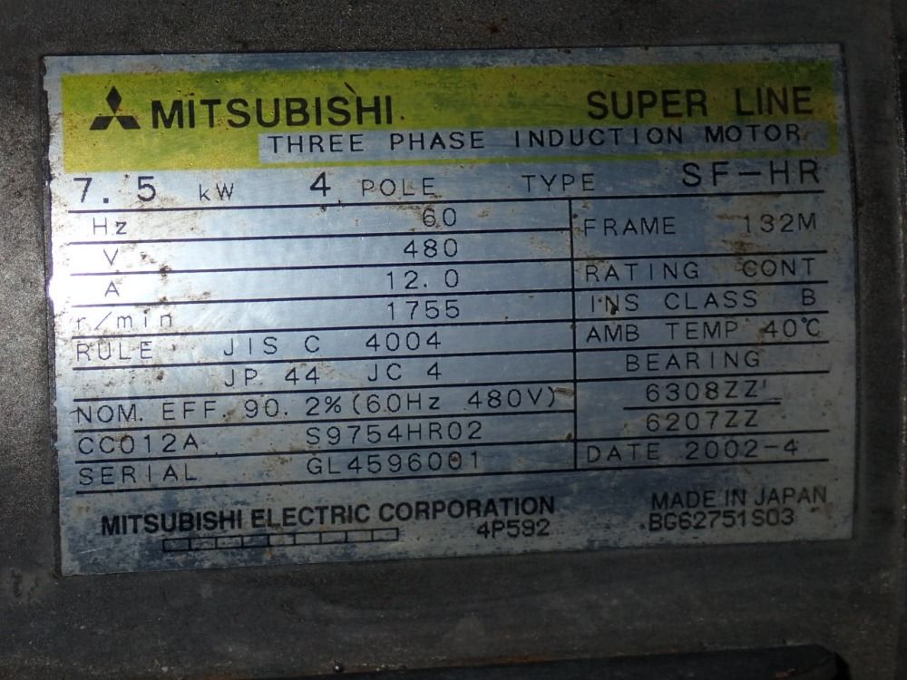 Mitsubishi 7.5 Kw Motor - Sf-hr