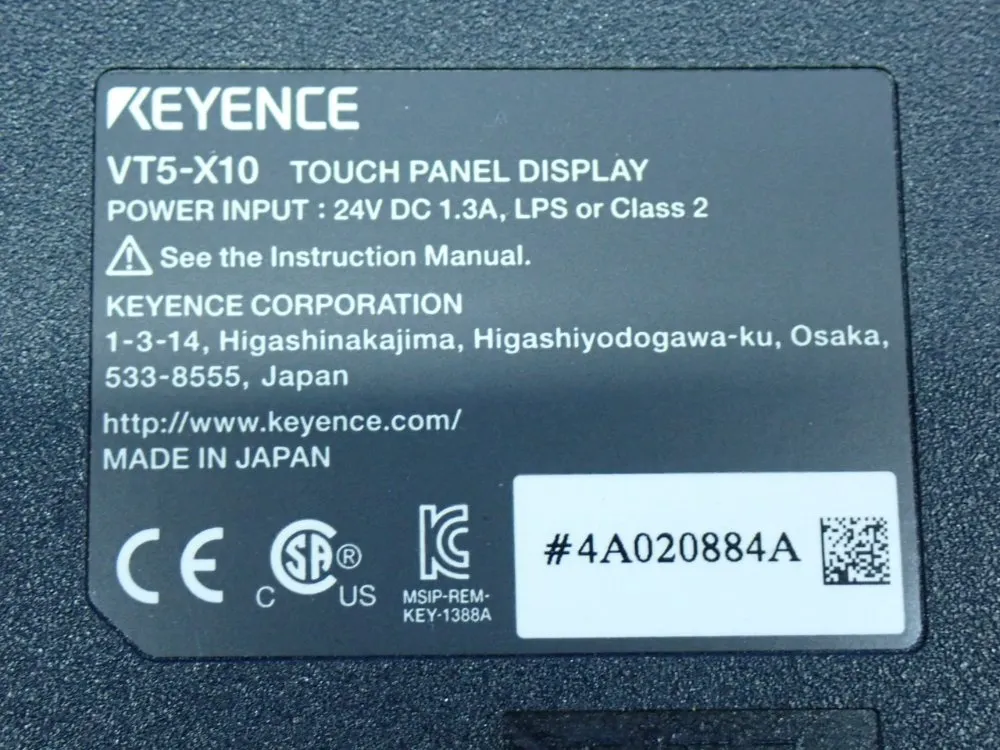 Keyence Vt5-series Tft Color Touch Panel Display - Vt5-x10