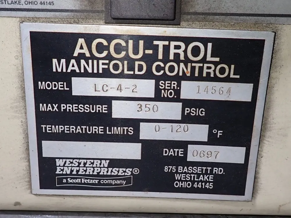 Western Enterprises Manifold Control - Lc-4-2