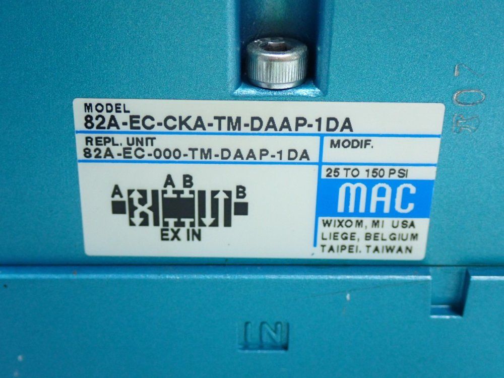 Mac 82-series 4-way Solenoid Valve - 82a-ec-cka-tm-daap-1da