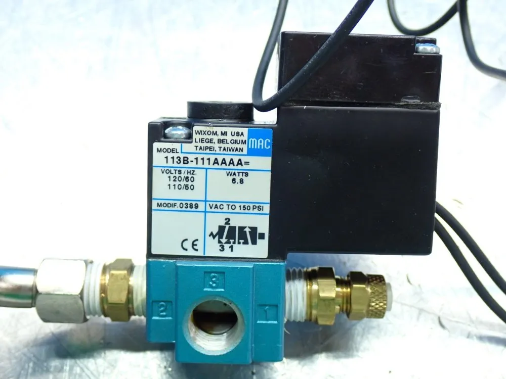 Mac 3-way 100-series Solenoid Valve - 113b-111aaaa