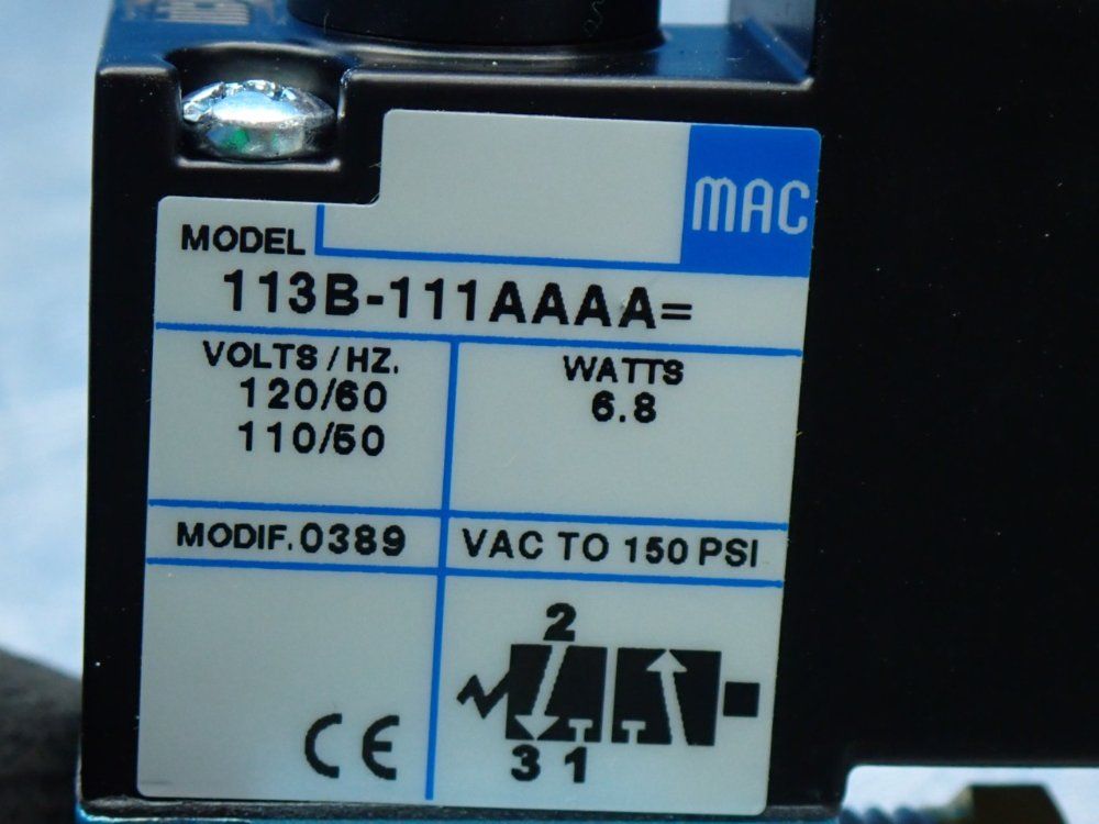 Mac 3-way 100-series Solenoid Valve Unit - 113b-111aaa