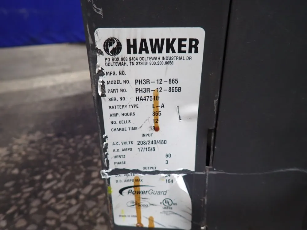 Hawker Battery Charger - Ph3r-12-865