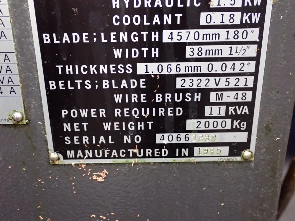 18" X 17" Horizontal Band Saw - Hfa-400w