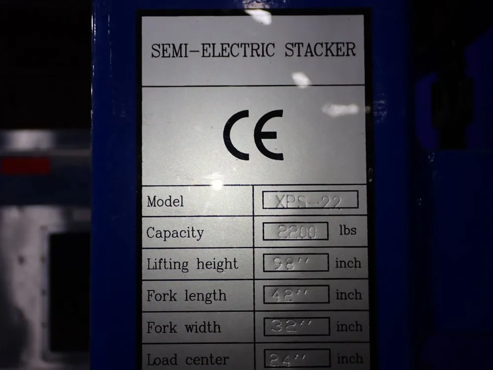 Blue Giant 2200 Lbs Electric Stacker - Xps-22