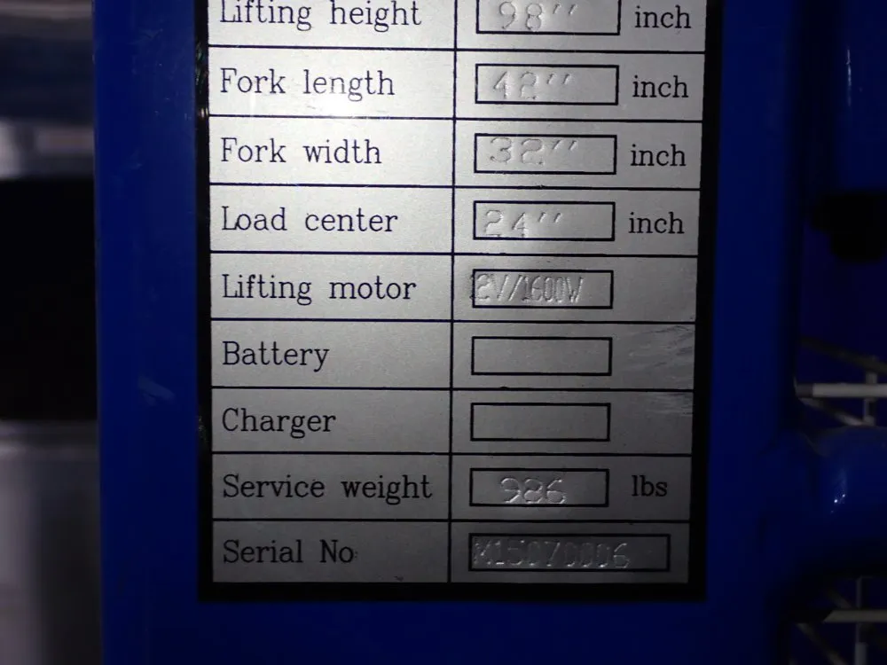 Blue Giant 2200 Lbs Electric Stacker - Xps-22