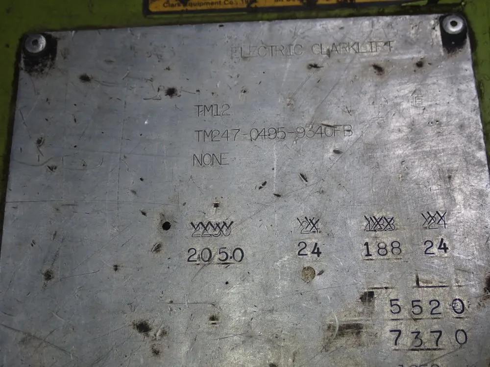 Clark 2050 Lbs Electric Forklift - Tm12