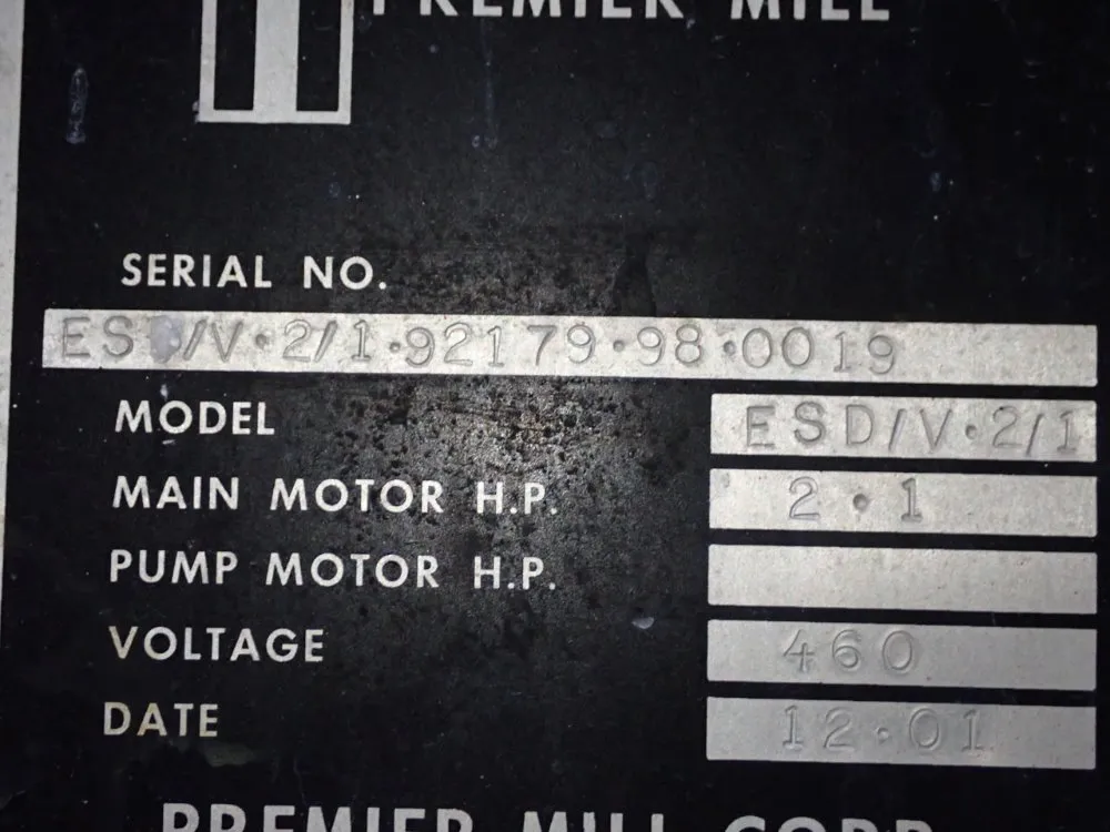 Premier Mill Mixer - Esd/v-2/1