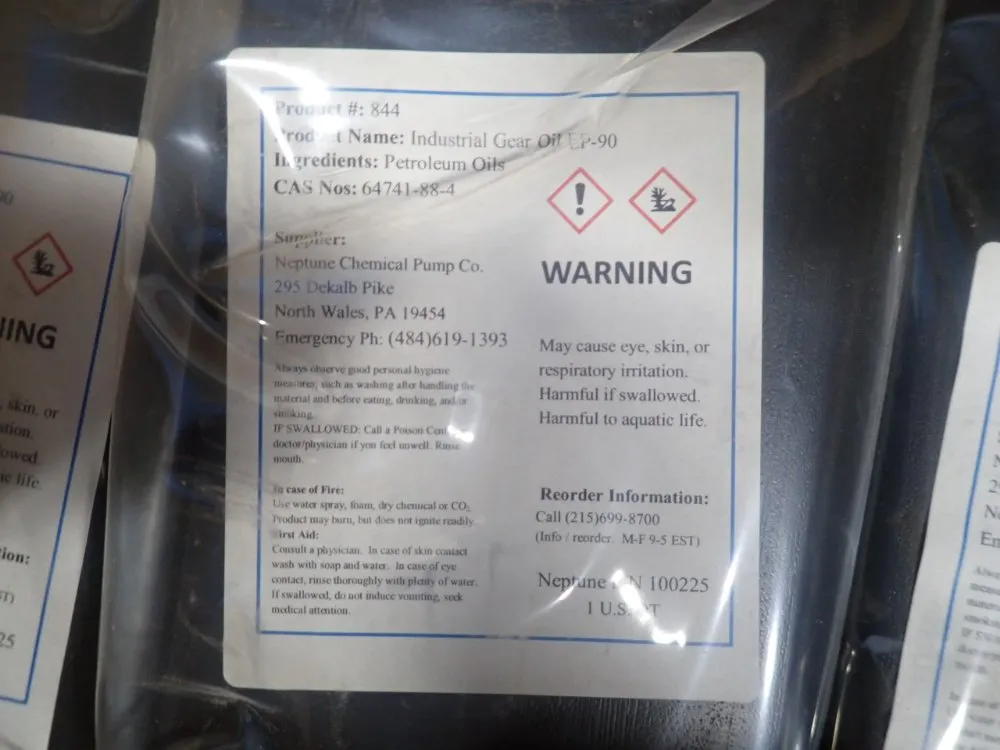 Neptune Chemical Pump Co. Industrial Gear Oil