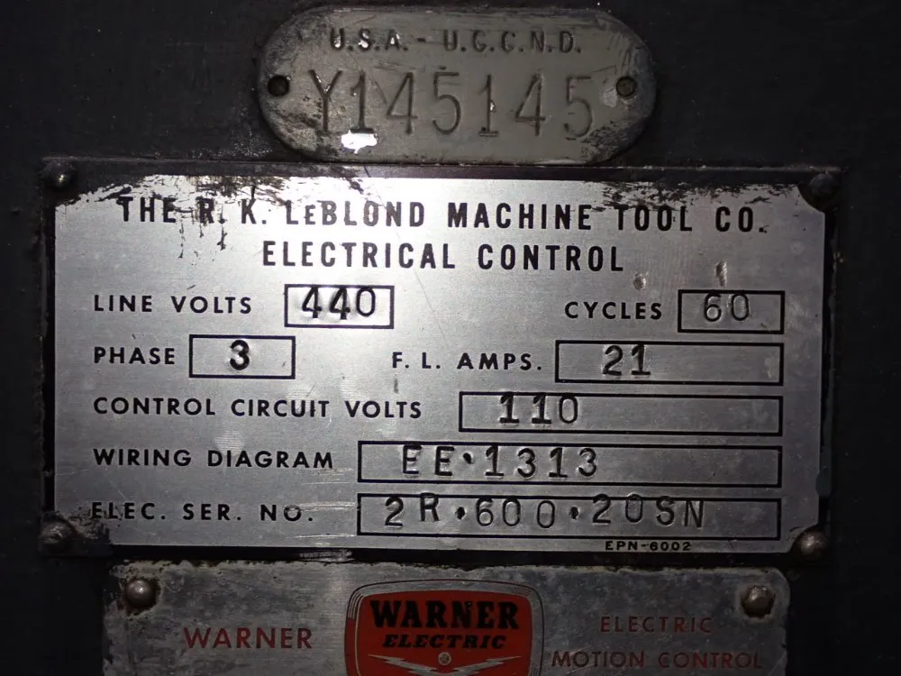 Leblond 21" X 54" Lathe