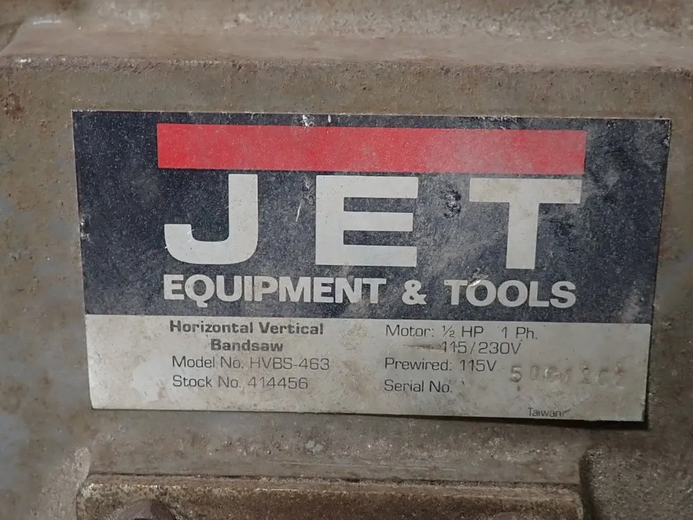 Jet Equipment & Tools 10 1/2" X 6 1/2" Horizontal Band Saw - Hvbs-463