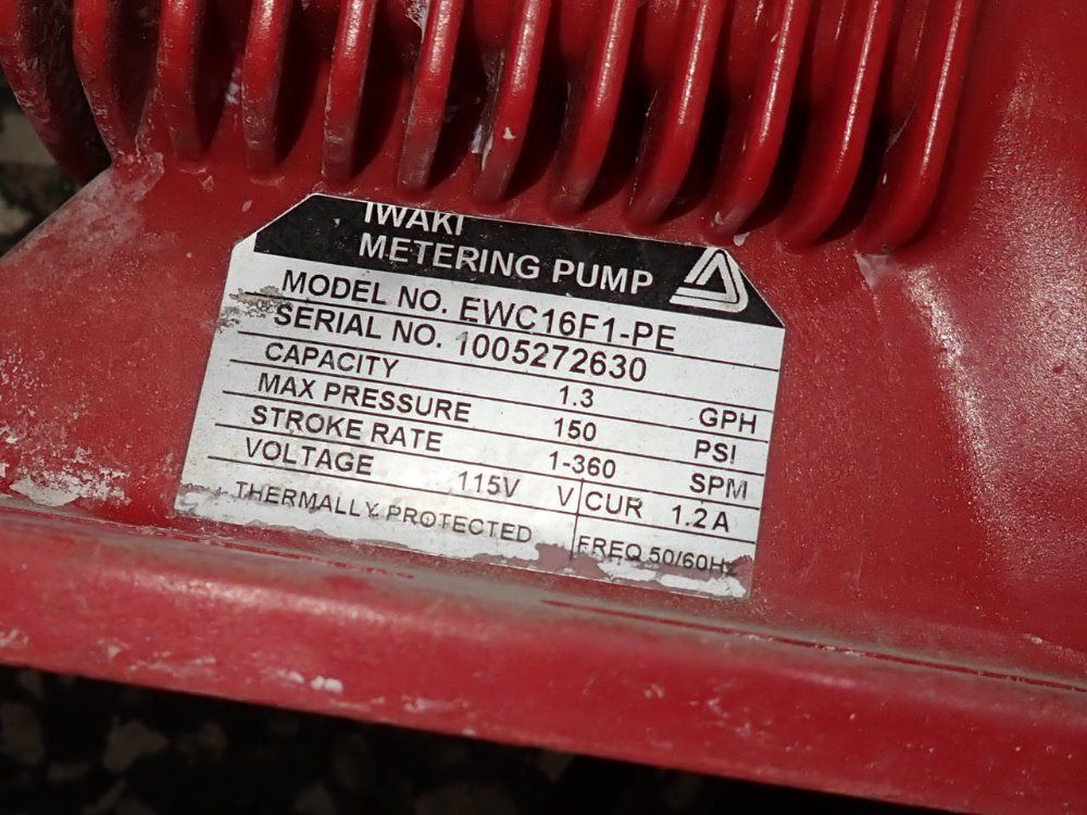 Iwaki 1.3 Gph Metering Pump - Ewc16f1-pe