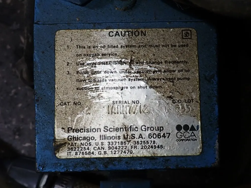 Precision 1/8 Hp Vacuum Pump - Dd20