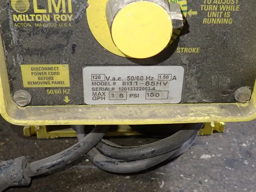 Lmi Milton Roy 1.6 Gph Metering Pump - B11-85hv