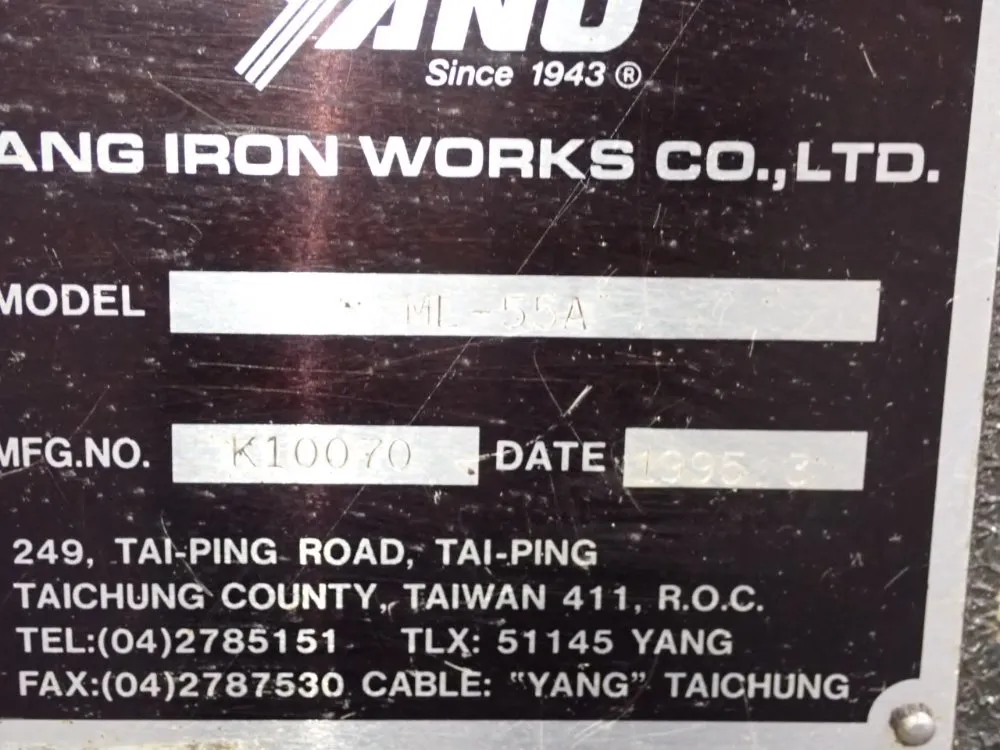Yang Iron Works Cnc Lathe - Ml-55a