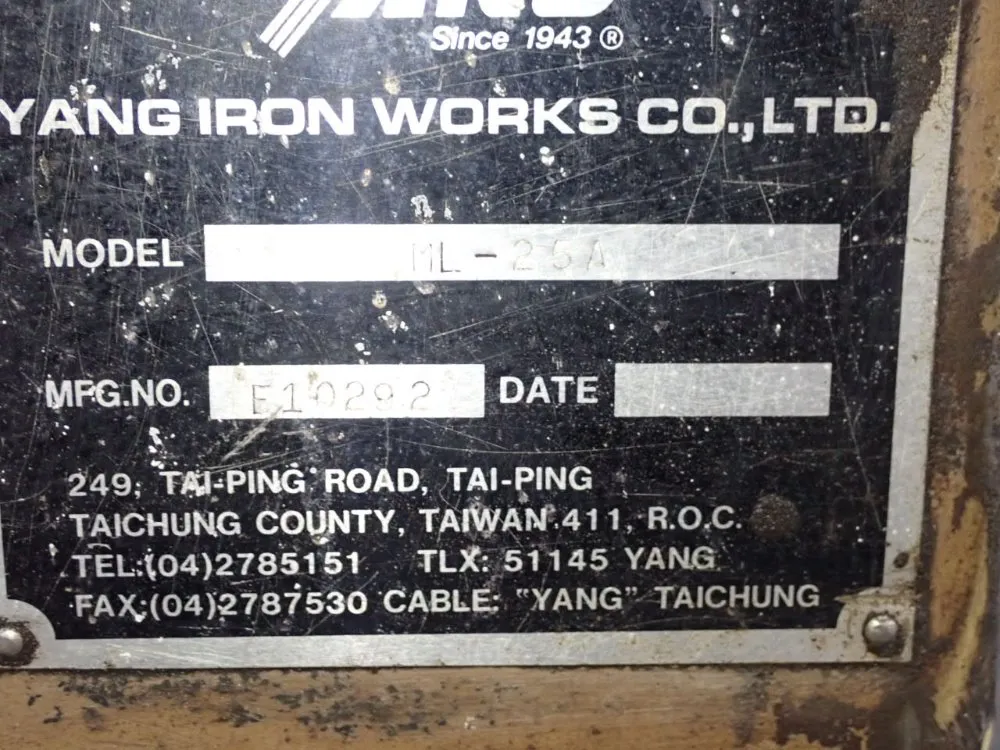 Yang Iron Works Cnc Lathe - Ml-25a