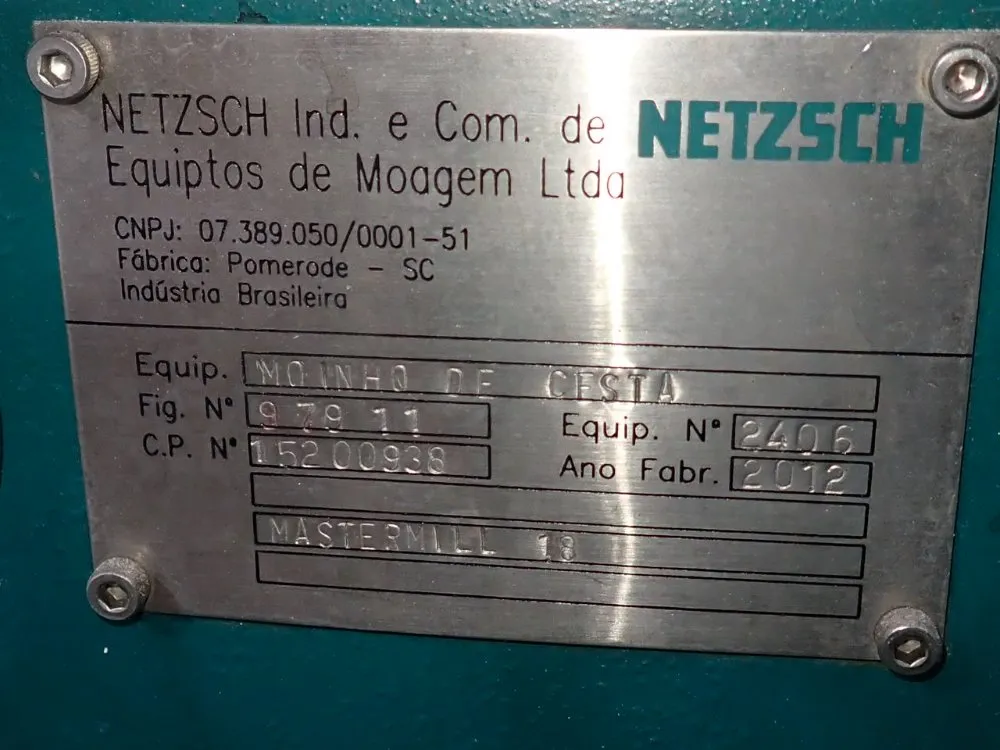 Netzsch 24" Basket Mill - Mastermill 18