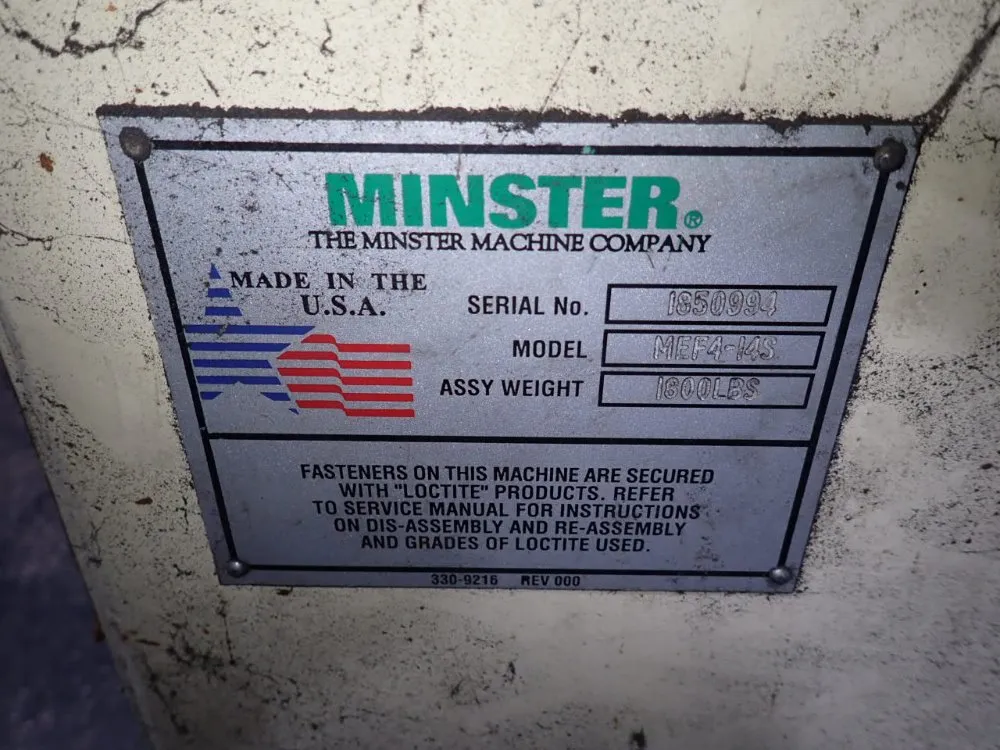 Minster 20" Servo Roll Feeder - Mef4-14s