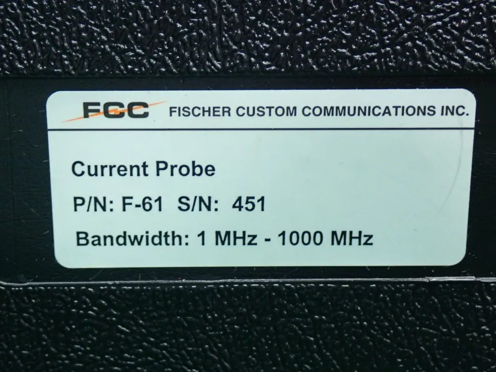 Fischer Custom Communications Monitor Probe Unit - F-61